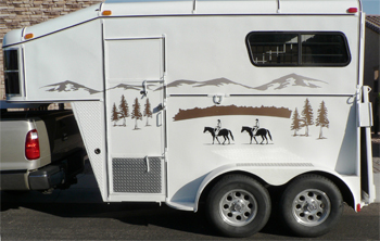 Horse trailer decals